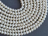 1 String, Acrylic Japanese Pearls Beads White