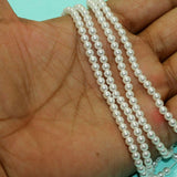 1 String, Acrylic Japanese Pearls Beads White