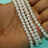 1 String, Acrylic Japanese Pearls Beads White