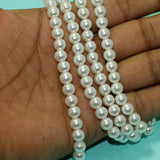 1 String, Acrylic Japanese Pearls Beads White