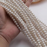 1 String, Acrylic Japanese Pearls Beads White