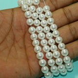 1 String, Acrylic Japanese Pearls Beads White