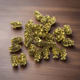 German Silver Buddha Beads Golden, Pack Of 25 Pcs, Size: 13x8mm