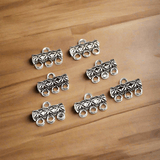 13x6mm German Silver 3 Strings Connectors Silver