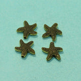 20 Pcs, 11mm German Silver Star Beads Golden