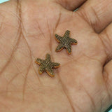 20 Pcs, 11mm German Silver Star Beads Golden