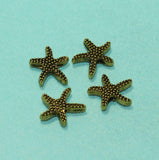 20 Pcs, 11mm German Silver Star Beads Golden