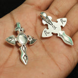 1.75 Inch German Silver Cross Pendant