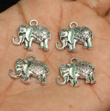 19x21mm German Silver Elephant Charms