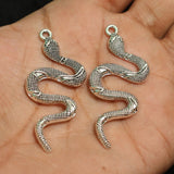 2 Inch German Silver Snake Pendants