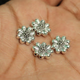 12mm German Silver 2 Strings Flower Connector Spacer