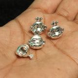 10 Pcs, 15x15mm German Silver Monkey Face Spacer Beads