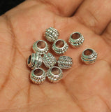 6x8mm German Silver Spacer Beads