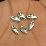 13x7mm German Silver Heart Charms