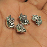 15x9mm German Silver Ganesha Connectors