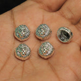 10 Pcs, 12mm German Silver Lion Face Spacer Beads