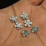 10mm German Silver Flower Spacer Beads