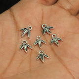 11x9mm German Silver Leaf Charms