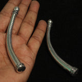 1 Pair, 4 Inches German Silver Hasli Tube Pipe