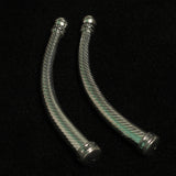 1 Pair, 4 Inches German Silver Hasli Tube Pipe