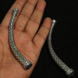 1 Pair, 4 Inches German Silver Hasli Tube Pipe