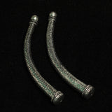 1 Pair, 4 Inches German Silver Hasli Tube Pipe