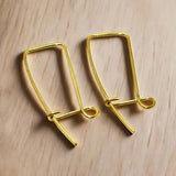 40x15mm Brass Earring Hooks