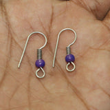 22mm Brass Silver Finish Earring Hooks