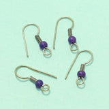 22mm Brass Silver Finish Earring Hooks