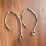 Brass Earring Hooks Golden