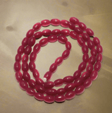 1 String, 3mm Jaipuri Beads Red Oval