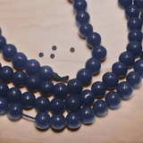 1 String 3mm Jaipuri Beads Dark Blue Round