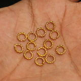 7mm, Brass Jump Rings Golden