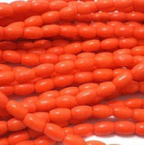 1 String Glass Oval Beads Opaque 7x4 mm