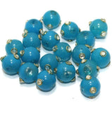 20 Pcs 12mm Glass Kundan Beads Round