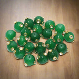 20 pcs 10mm Glass Kundan Beads Round