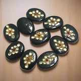 10 Pcs 24x18mm Oval Kundan Beads