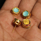 2 Pairs, 10mm Kundan Earring Studs