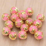 10 Pcs 12mm Meenakari Round Beads