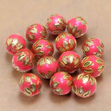 10 pcs 12mm Meenakari Round Beads