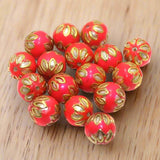 10 pcs 12mm Meenakari Round Beads