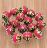 10 pcs 12mm Meenakari Round Beads