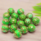 10 pcs 12mm Meenakari Round Beads