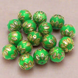 10 pcs 12mm Meenakari Round Beads