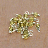 200 Pcs, 3.5mm Glass Loreal Beads Teal Silver Plated