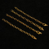 10 Pcs, Extender Chain With Lobster Hooks Golden