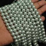 1 String, 10mm  Faux Round pearl Beads