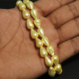 1 String, 12x8mm Taiwan Baroque Pearls  Drop