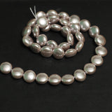 1 String, 10x5mm Taiwan Baroque Pearls  Flat Round