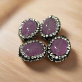 4 Pcs Gemstone CZ Beads Oval 16x12mm